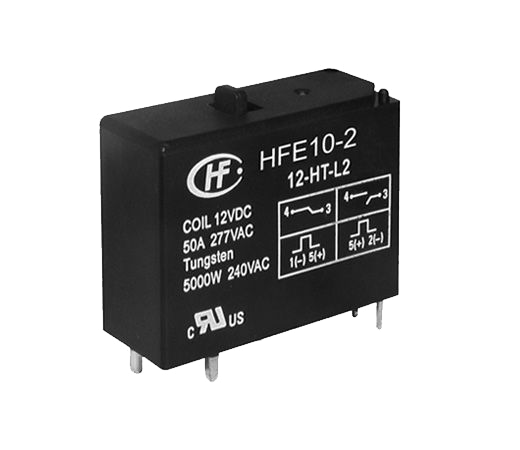 1Pc HONGFA HFE10-1-24-HT-L2 24VDC Power Relay 50A 277VC 5Pins 